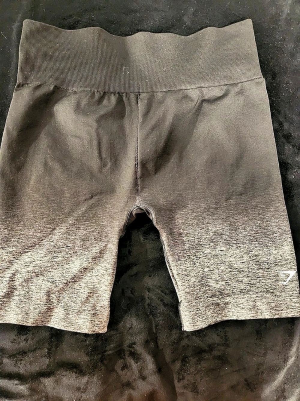 GYMSHARK Adapt Ombre Seamless Cycling Shorts Black & Gray